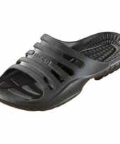 Feest bad sauna slippers met voetbed zwart heren