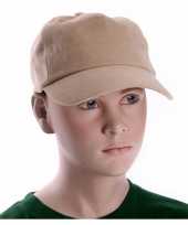 Feest baseballcapjes beige voor kinderen