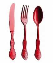 Feest bbq bestek setje rood