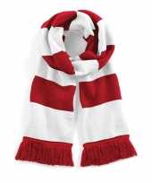 Feest beechfield retro sjaal rood wit