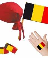 Feest belgie belgisch thema verkleed set voor volwassenen