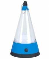 Feest blauwe piramide led lamp 19 cm