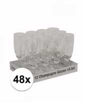 Feest bruiloft champagne flutes 48 st