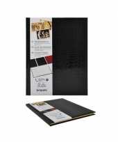 Feest bruiloft gastenboek zwart 25 x 20 cm