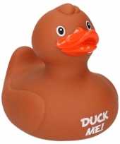 Feest bruine badeend duck me 9 cm