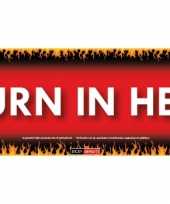 Feest burn in hell sticky devil sticker