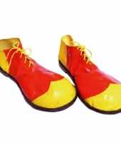 Feest clown schoenen geel met rood