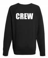Feest crew personeel tekst sweater trui zwart voor heren