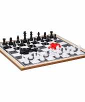 Feest dambord schaakbord 38 x 38 cm