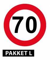 Feest decoratie 70 jaar pakket groot