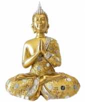 Feest decoratie boeddha thais goud 22 cm