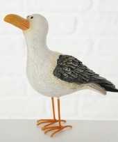 Feest decoratie dieren beeld meeuw vogel 15 cm