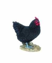 Feest dierenbeeldje kip zwart 20 cm
