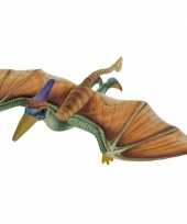 Feest dinosaurus speelgoed artikelen pterosaurus knuffelbeest gekleurd 40 cm
