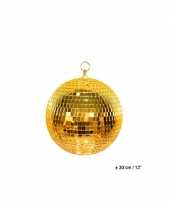 Feest disco spiegel bal goud 30 cm