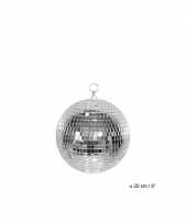 Feest disco spiegel bal zilver 20 cm