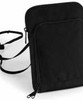 Feest documenten halstas nektasje reisportemonee zwart 22 cm