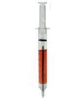 Feest dokters injectiespuitje met pen