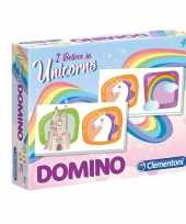 Feest domino spel eenhoorn voor kinderen