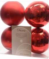 Feest elegant christmas kerstboom decoratie kerstballen rood 4 x