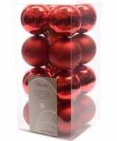 Feest elegant christmas kerstboom decoratie kerstballetjes rood 16 x