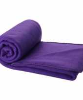 Feest fleece deken paars 150 x 120 cm