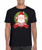 Feest foute kerst t-shirt merry christmas bitches voor heren 10125365