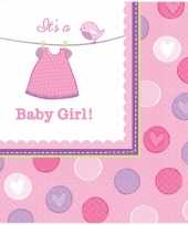 Feest geboorte meisje servetten baby girl