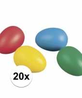 Feest gekleurde eieren 20 stuks