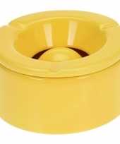 Feest gele storm terras asbak 14 cm