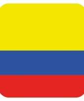 Feest glas viltjes met colombiaanse vlag 15 st