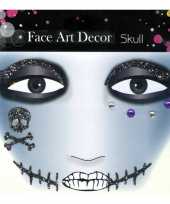 Feest glitter schmink sticker skull