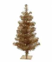 Feest gouden kunst kerstboom 75 cm met voet