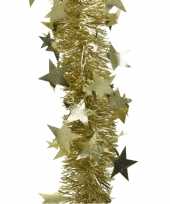 Feest gouden sterren kerstslinger 10 x 270 cm kerstboom