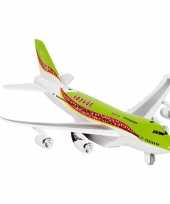 Feest groen speelgoed vliegtuig met licht en geluid voor kinderen