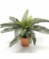 Feest groene cycas palm vredespalm kunstplant 28 cm in pot