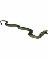 Feest groene rubberen cobra van 80cm