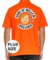 Feest grote maten koningsdag poloshirt sons of willem oranje heren