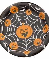 Feest halloween 10x halloween pompoen bordjes