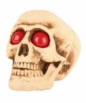 Feest halloween decoratie halloween schedel met lichtgevende ogen