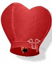 Feest hartvormige wensballonnen rood 100 cm