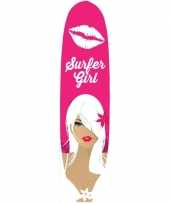 Feest hawaii thema metalen surfboard decoratie 10066225