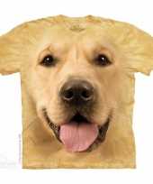 Feest honden t-shirt golden retriever voor volwassenen