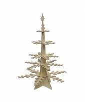Feest houten sneeuwvlok tafeldecoratie kerstboom etagere 80 cm