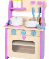 Feest houten speelgoed keuken roze