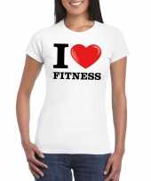 Feest i love fitness t-shirt wit dames