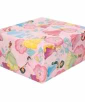 Feest inpakpapier cadeaupapier disney princess roze 200x70 cm