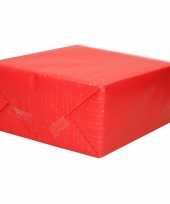 Feest inpakpapier cadeaupapier rood goudkleurige streepjes print 200 x 70 cm op rol