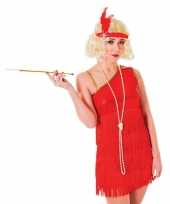 Feest jaren 20 verkleedkleding rood jurkje