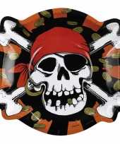 Feest kartonnen eetborden met piraten